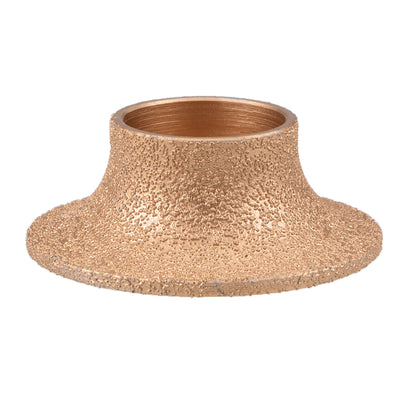 Harfington Brazing Diamond Grinding Wheel Semicircular Angle Grinder Tool for Marble Granite, 27mm Thickness