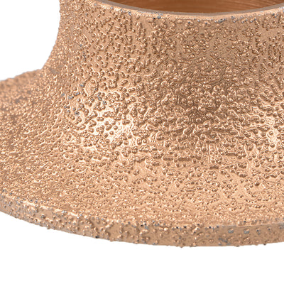 Harfington Brazing Diamond Grinding Wheel Semicircular Angle Grinder Tool for Marble Granite, 27mm Thickness