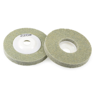 Harfington 4-Inch Nylon Polishing Wheel 220 Grit Buffing Abrasive Wheels for Stone Marble Granite 2 Pcs