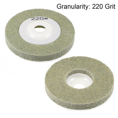 Harfington 4-Inch Nylon Polishing Wheel 220 Grit Buffing Abrasive Wheels for Stone Marble Granite 4 Pcs