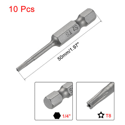 Harfington Alloy Steel 1/4" Hex Shank S2 Torx Screwdriver Bits