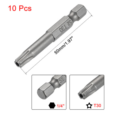 Harfington Alloy Steel 1/4" Hex Shank S2 Torx Screwdriver Bits