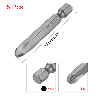 Harfington 1/4-Inch Hex Y-type Magnetic S2 Screwdriver Bits