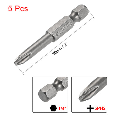 Harfington 10 Pcs Magnetic Phillips Screwdriver Bits, Hex Shank S2 Power Tool