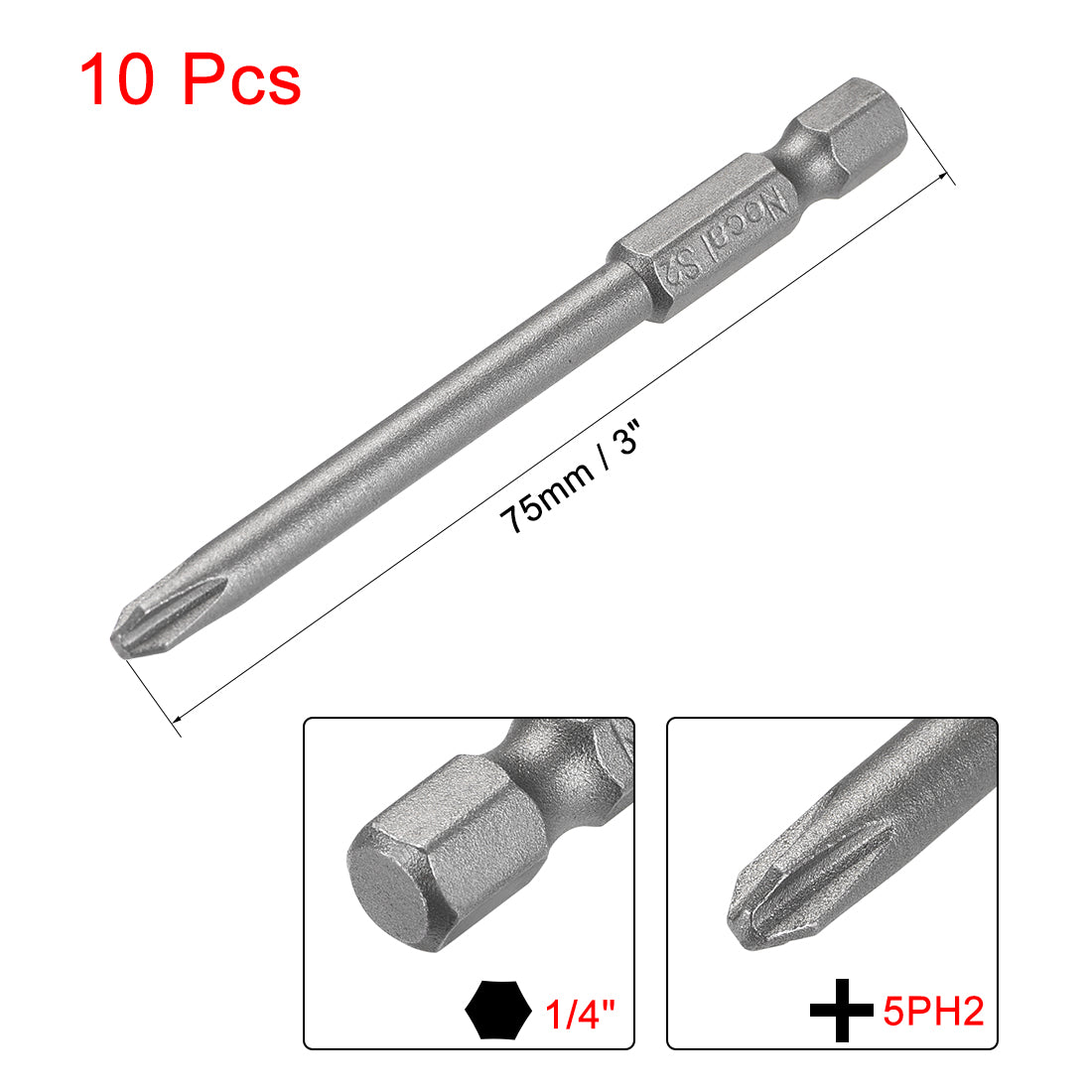 Harfington Magnetic Phillips Screwdriver Bits, Hex Shank S2 Power Tool Kit