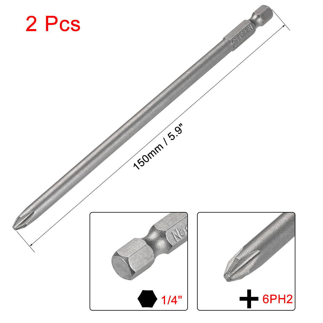 Harfington 1/4-Inch Hex Phillips Magnetic S2 Screwdriver Bits
