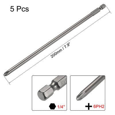 Harfington Magnetic Phillips Screwdriver Bits, Hex Shank S2 Steel Power Tools