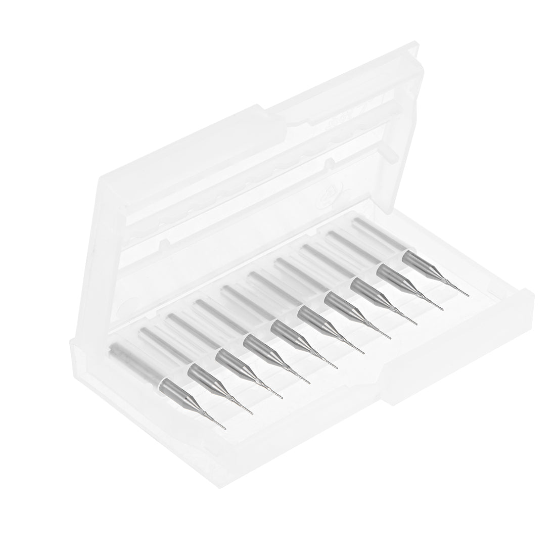 Harfington 10Pcs 0.5mm Carbide End Mill Engraving Milling Cutter CNC Router Bits for PCB Machine, 1/8" Shank