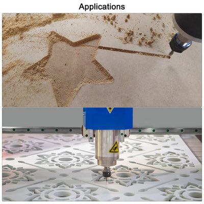 Harfington 10Pcs 0.5mm Carbide End Mill Engraving Milling Cutter CNC Router Bits for PCB Machine, 1/8" Shank