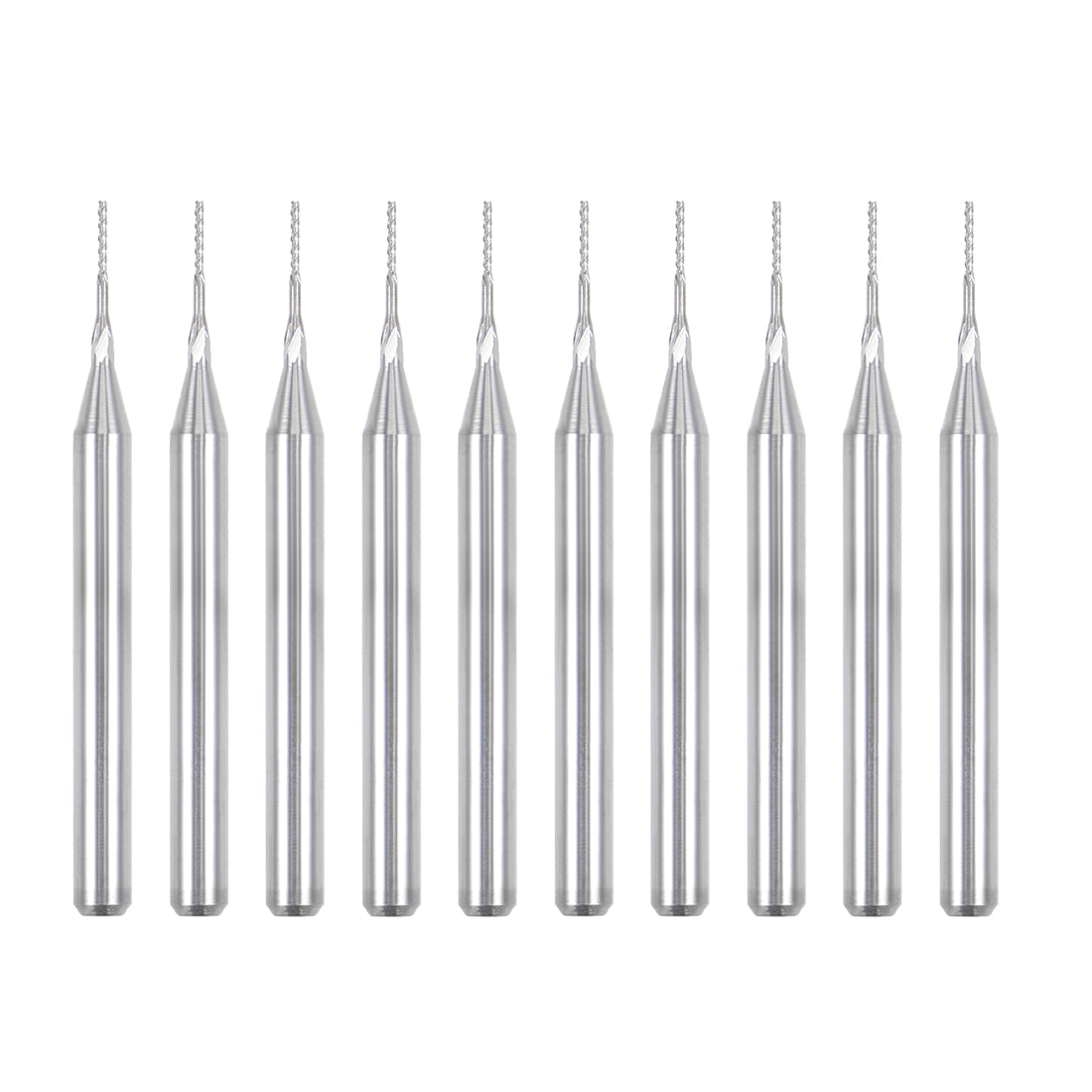 Harfington 10Pcs 0.5mm Carbide End Mill Engraving Milling Cutter CNC Router Bits for PCB Machine, 1/8" Shank