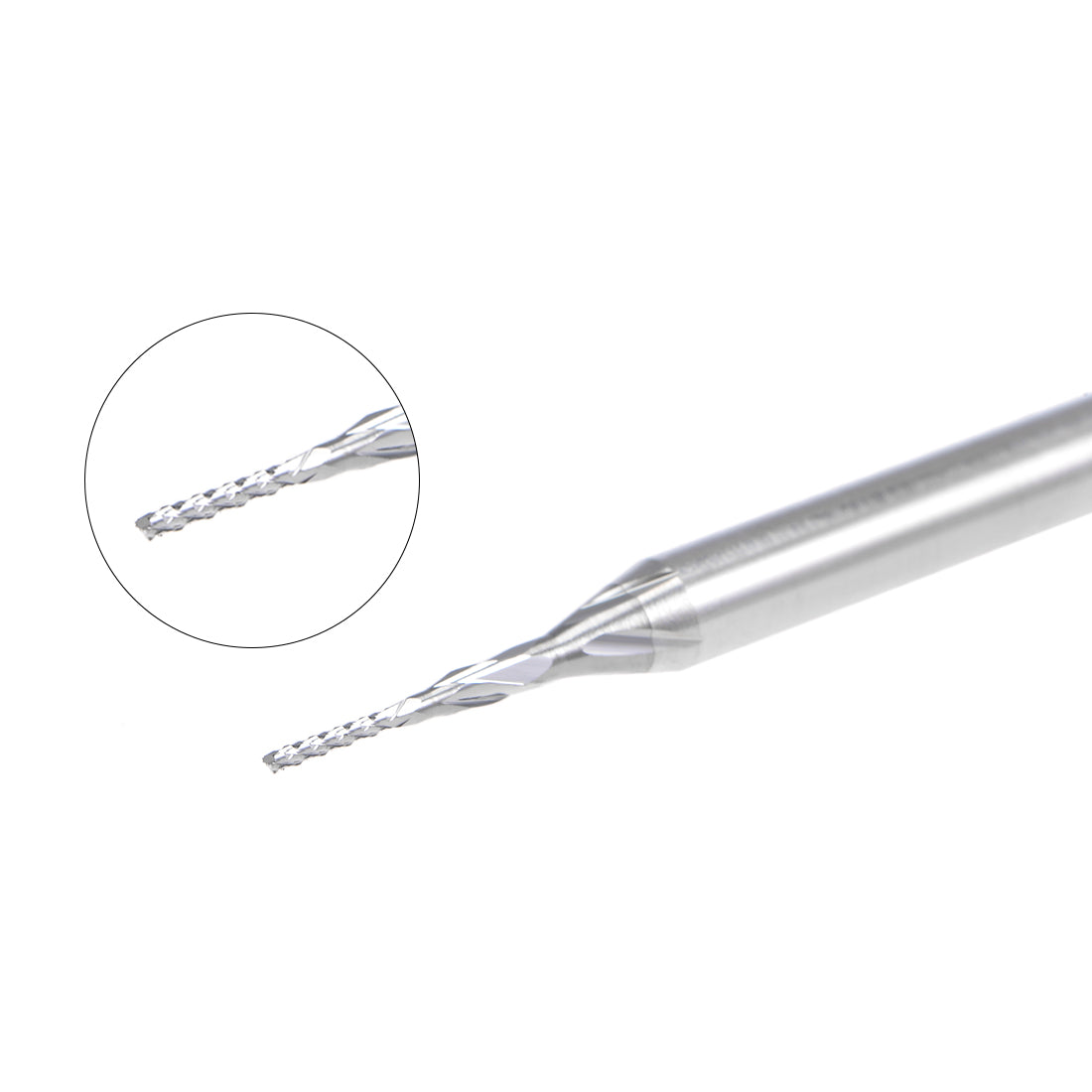 Harfington 10Pcs 0.6mm Carbide End Mill Engraving Milling Cutter CNC Router Bits for PCB Machine, 1/8" Shank