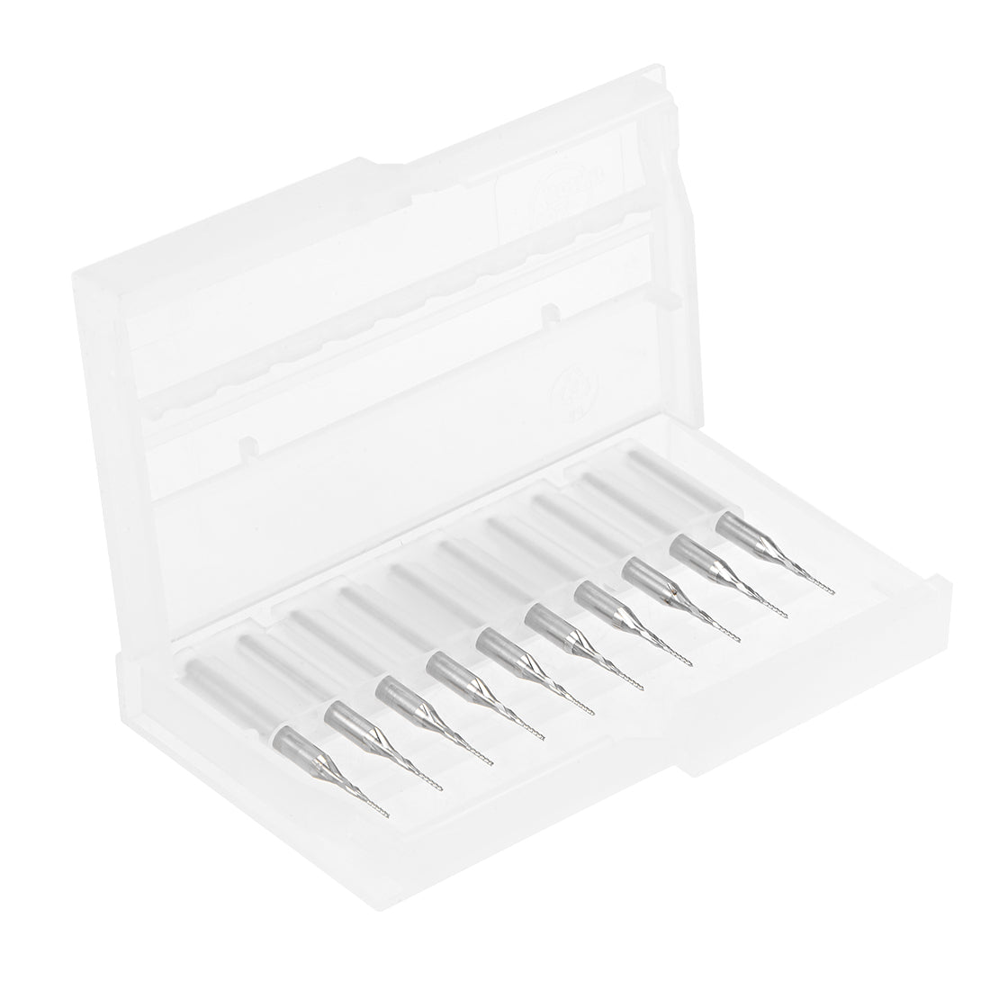 Harfington 10Pcs 0.6mm Carbide End Mill Engraving Milling Cutter CNC Router Bits for PCB Machine, 1/8" Shank