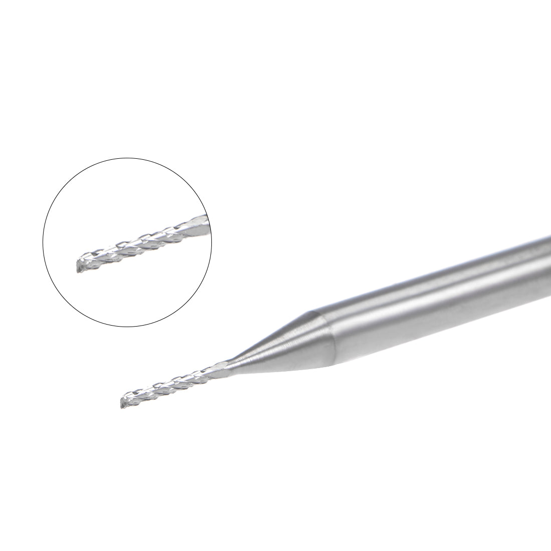 Harfington 10Pcs 0.8mm Carbide End Mill Engraving Milling Cutter CNC Router Bits for PCB Machine, 1/8" Shank