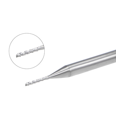 Harfington 10Pcs 0.8mm Carbide End Mill Engraving Milling Cutter CNC Router Bits for PCB Machine, 1/8" Shank