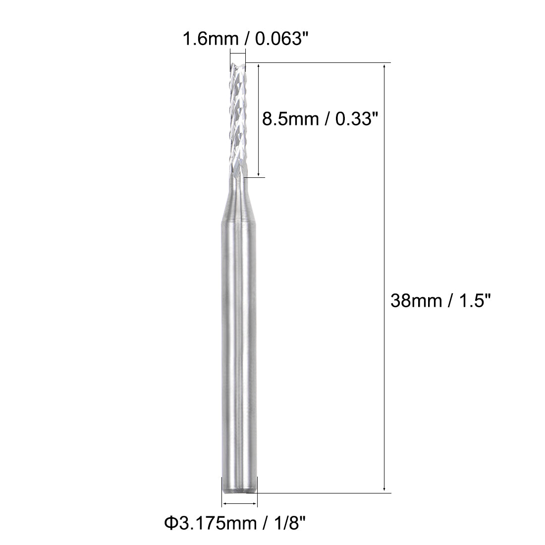 Harfington Carbide End Mill Engraving Milling Cutter CNC Router Bits for PCB Machine