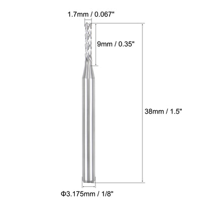 Harfington Carbide End Mill Engraving Milling Cutter CNC Router Bits for PCB Machine