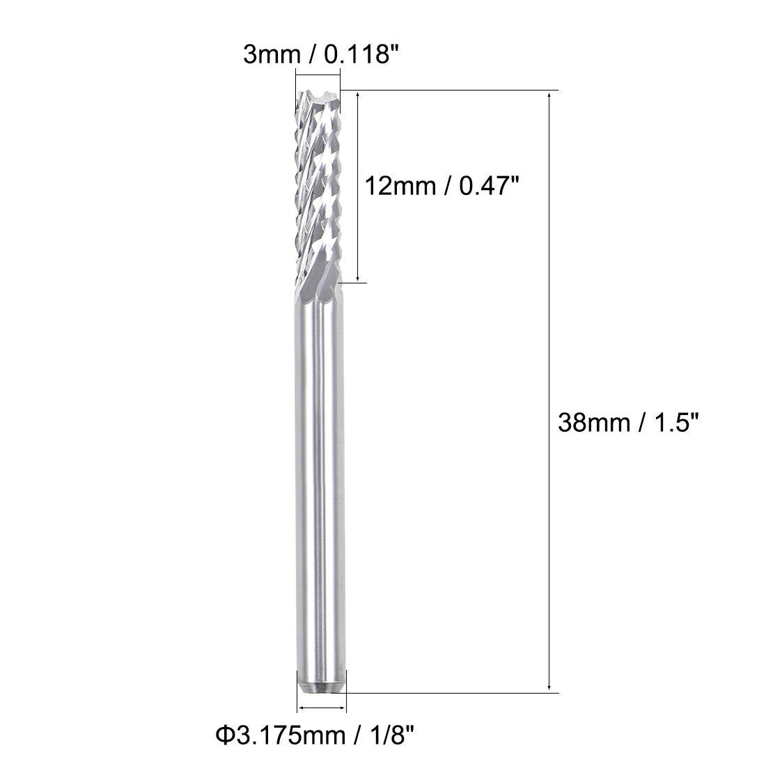 Harfington Carbide End Mill Engraving Milling Cutter CNC Router Bits for PCB Machine