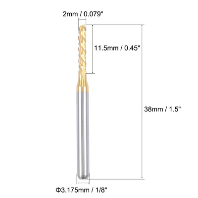Harfington Titanium Coat Carbide End Mill Engraving Milling Cutter CNC Router Bits for PCB Machine