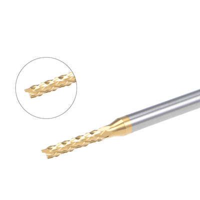 Harfington Titanium Coat Carbide End Mill Engraving Milling Cutter CNC Router Bits for PCB Machine