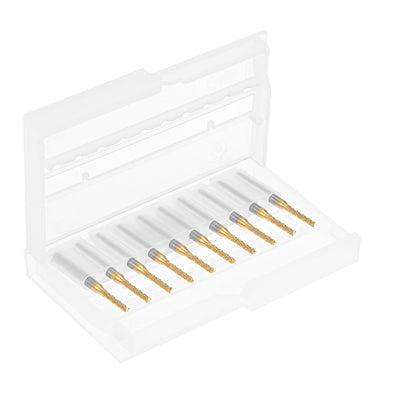 Harfington Titanium Coat Carbide End Mill Engraving Milling Cutter CNC Router Bits for PCB Machine