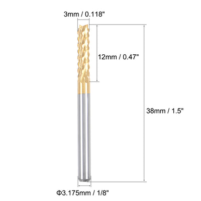 Harfington Titanium Coat Carbide End Mill Engraving Milling Cutter CNC Router Bits for PCB Machine