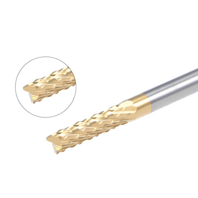 Harfington Titanium Coat Carbide End Mill Engraving Milling Cutter CNC Router Bits for PCB Machine