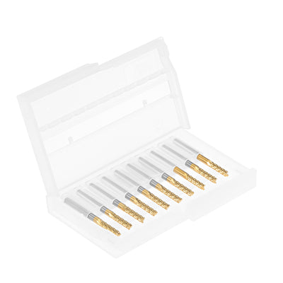 Harfington Titanium Coat Carbide End Mill Engraving Milling Cutter CNC Router Bits for PCB Machine