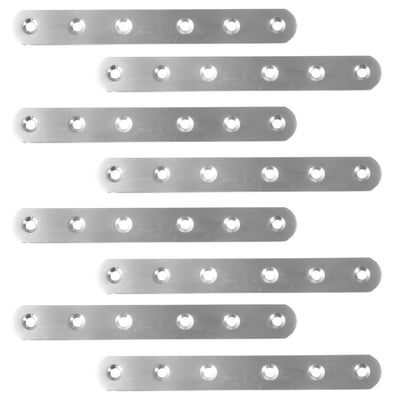 Harfington Straight Brackets Stainless Steel Flat Brace Fastener Brackets with Screws 8pcs