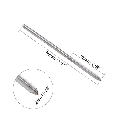 Harfington 2mm Chucking Reamer HSS H8 4 Straight Flutes Machine Milling Cutter Tool