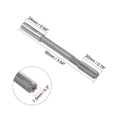 Harfington Straight Shank HSS H8 Chucking Reamer Machine Milling Cutter Tool