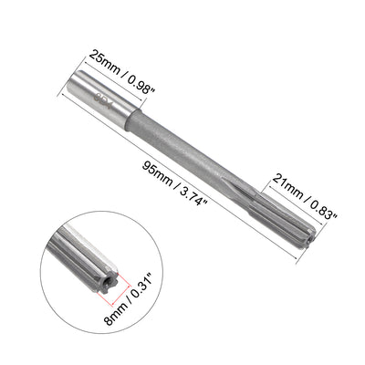 Harfington Straight Shank HSS H8 Chucking Reamer Machine Milling Cutter Tool