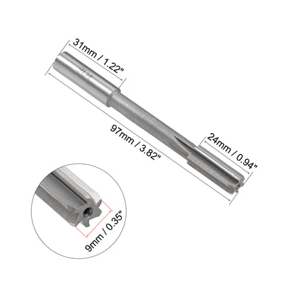 Harfington Straight Shank HSS H8 Chucking Reamer Cutting Dia Machine Milling Cutter Tool