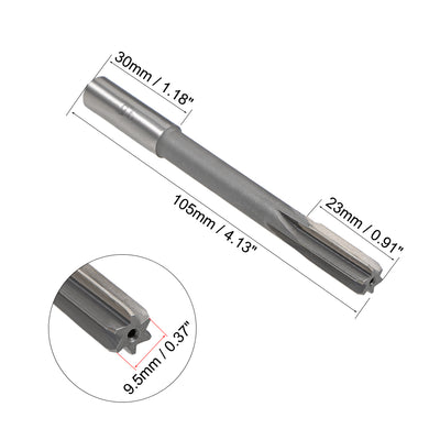 Harfington Straight Shank HSS H8 Chucking Reamer Cutting Dia Machine Milling Cutter Tool