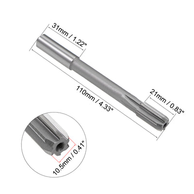 Harfington Straight Shank HSS H8 Chucking Reamer Cutting Dia Machine Milling Cutter Tool