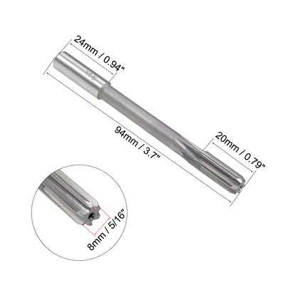 Harfington Straight Shank HSS H8 Chucking Reamer Machine Milling Cutter