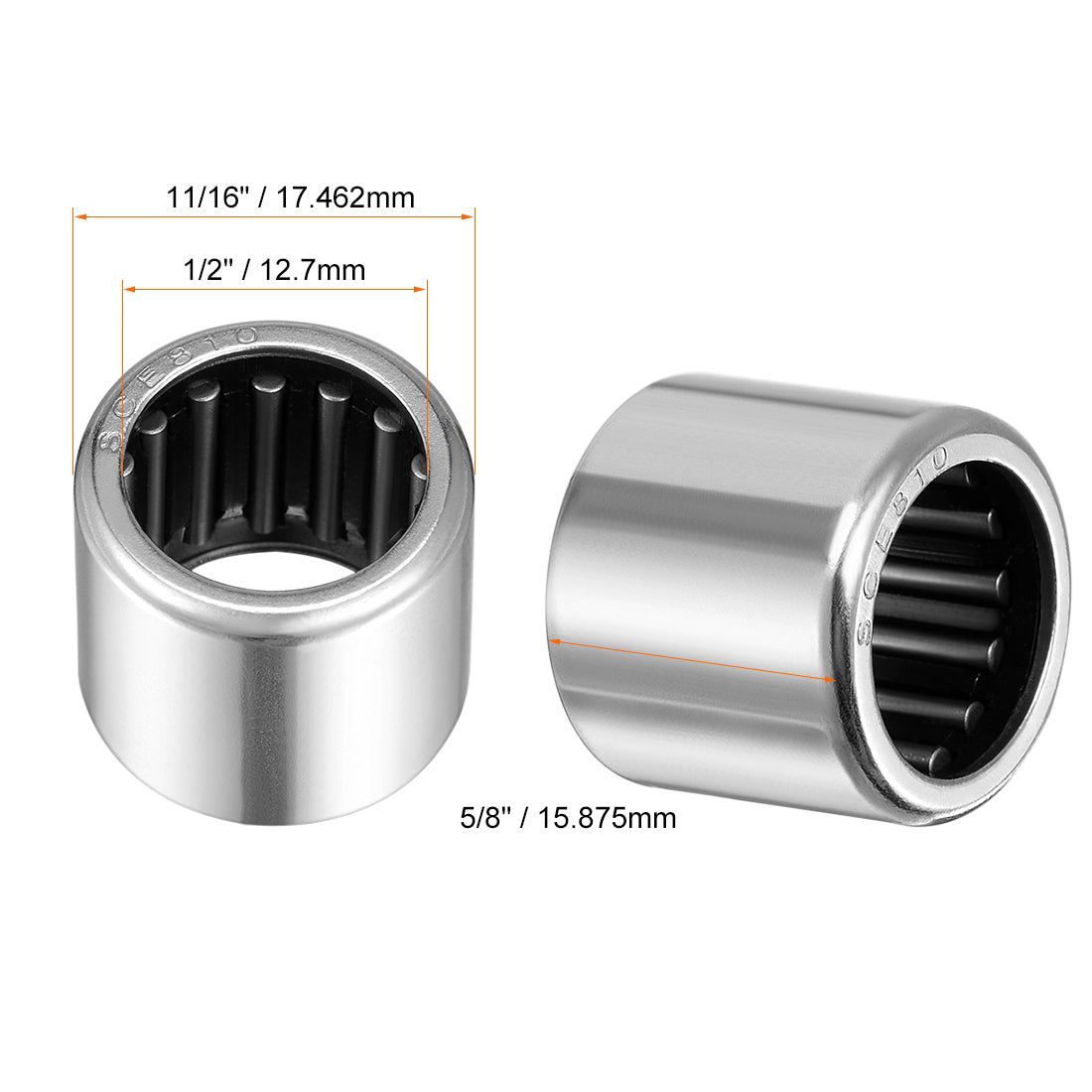 Harfington Needle Roller Bearings, Open End Stamping Steel Drawn Cup Inch
