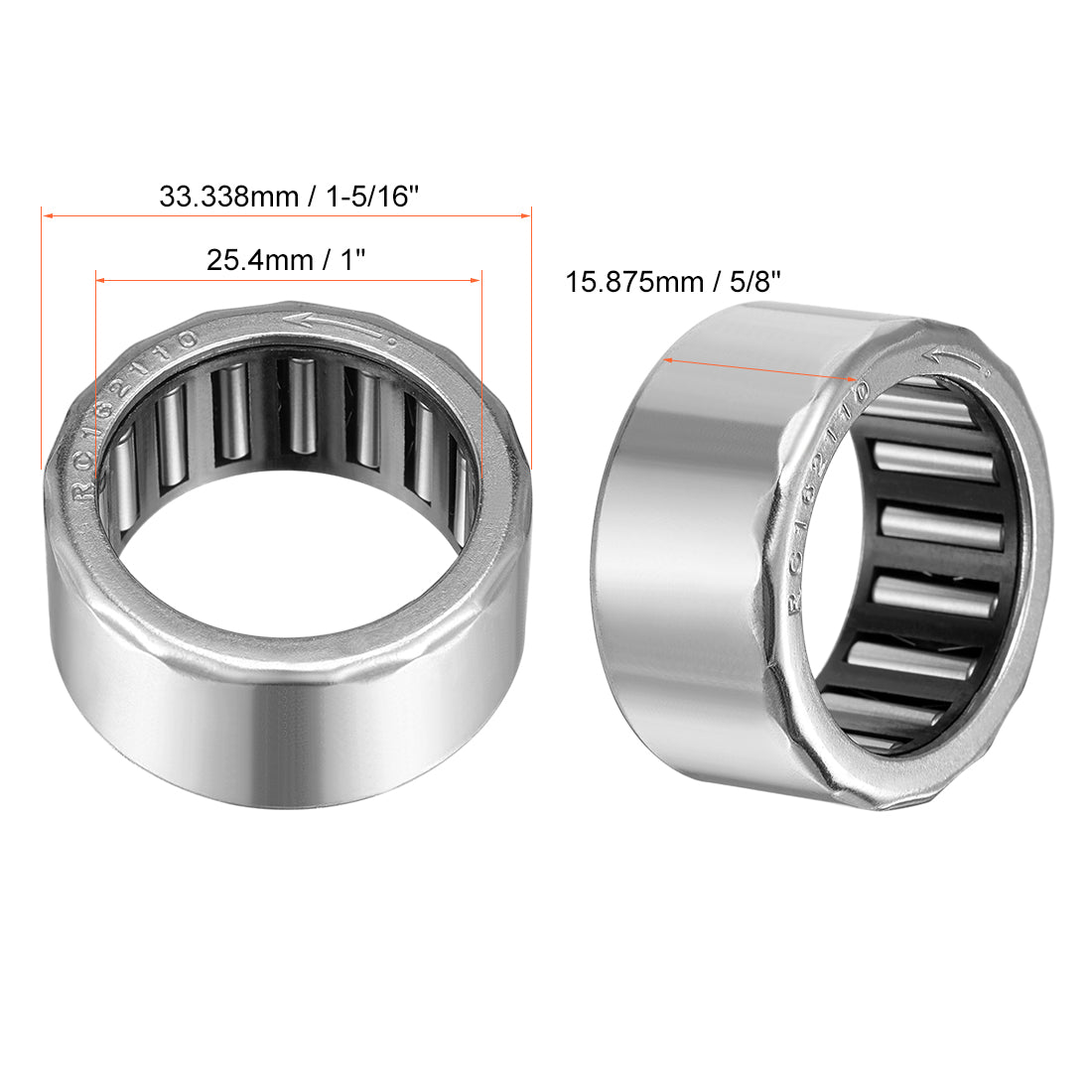 Harfington Needle Roller Bearings, Chrome Steel Needles One Way Clutch Bearing Inch