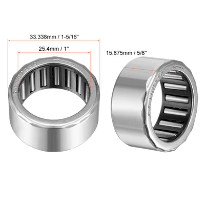 Harfington Needle Roller Bearings, Chrome Steel Needles One Way Clutch Bearing Inch