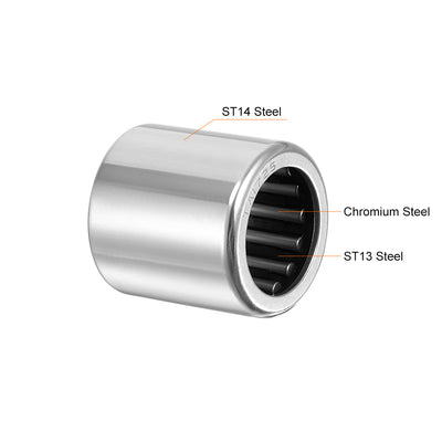 Harfington Needle Roller Bearings, Open End, Stamping Steel Drawn Cup Chrome Steel Rollers Metric