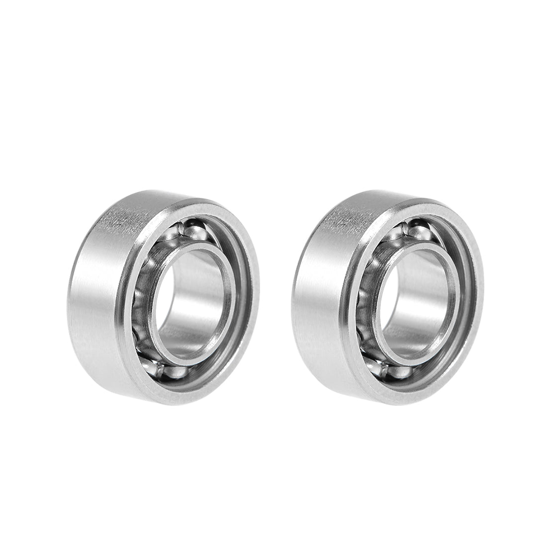 Harfington R188 Deep Groove Ball Bearing 1/4"x1/2"x3/16" Open Type Chrome Steel Bearings 2pcs