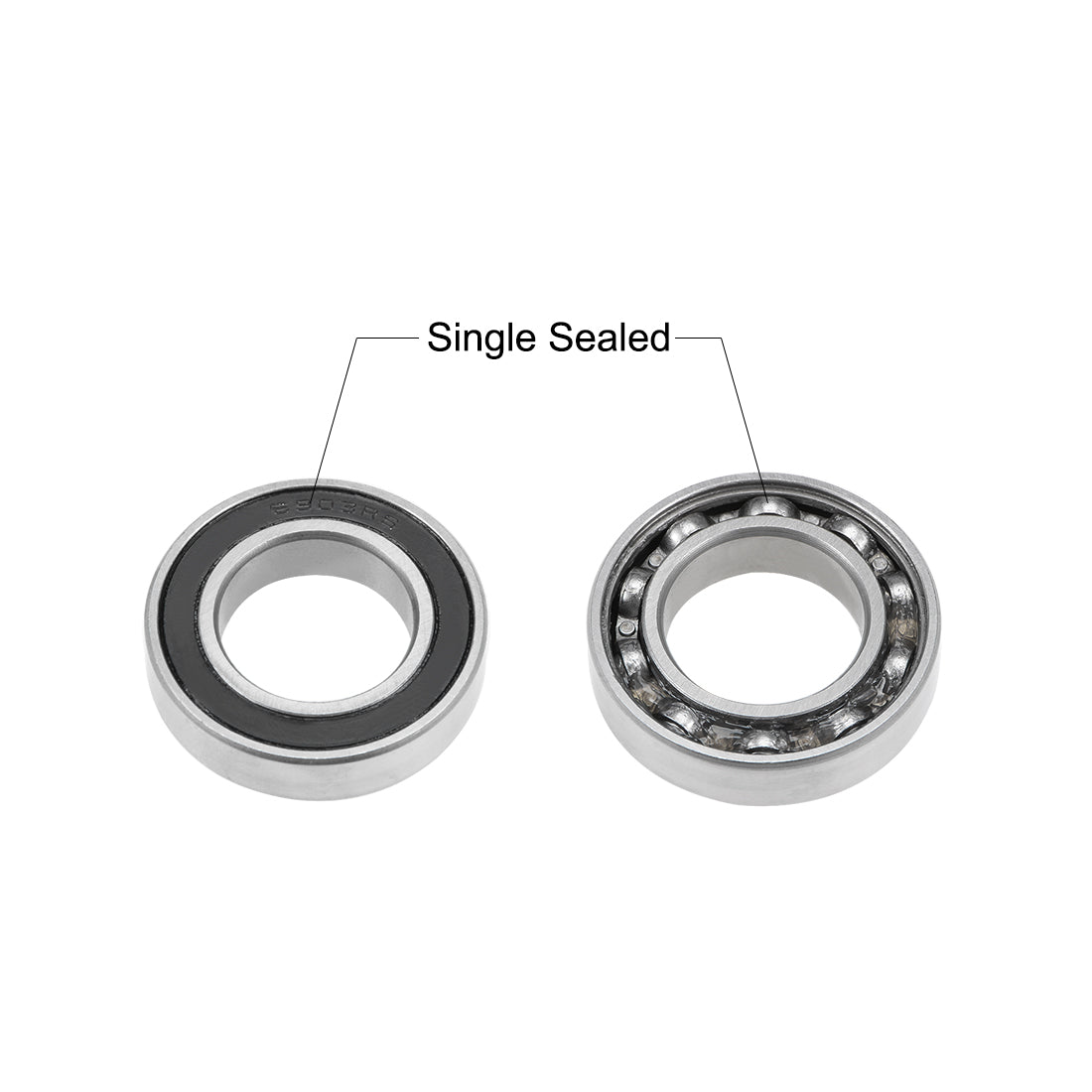 Harfington 6903RS Deep Groove Ball Bearing 17x30x7mm Single Sealed Chrome Steel Z2 Lever Bearings
