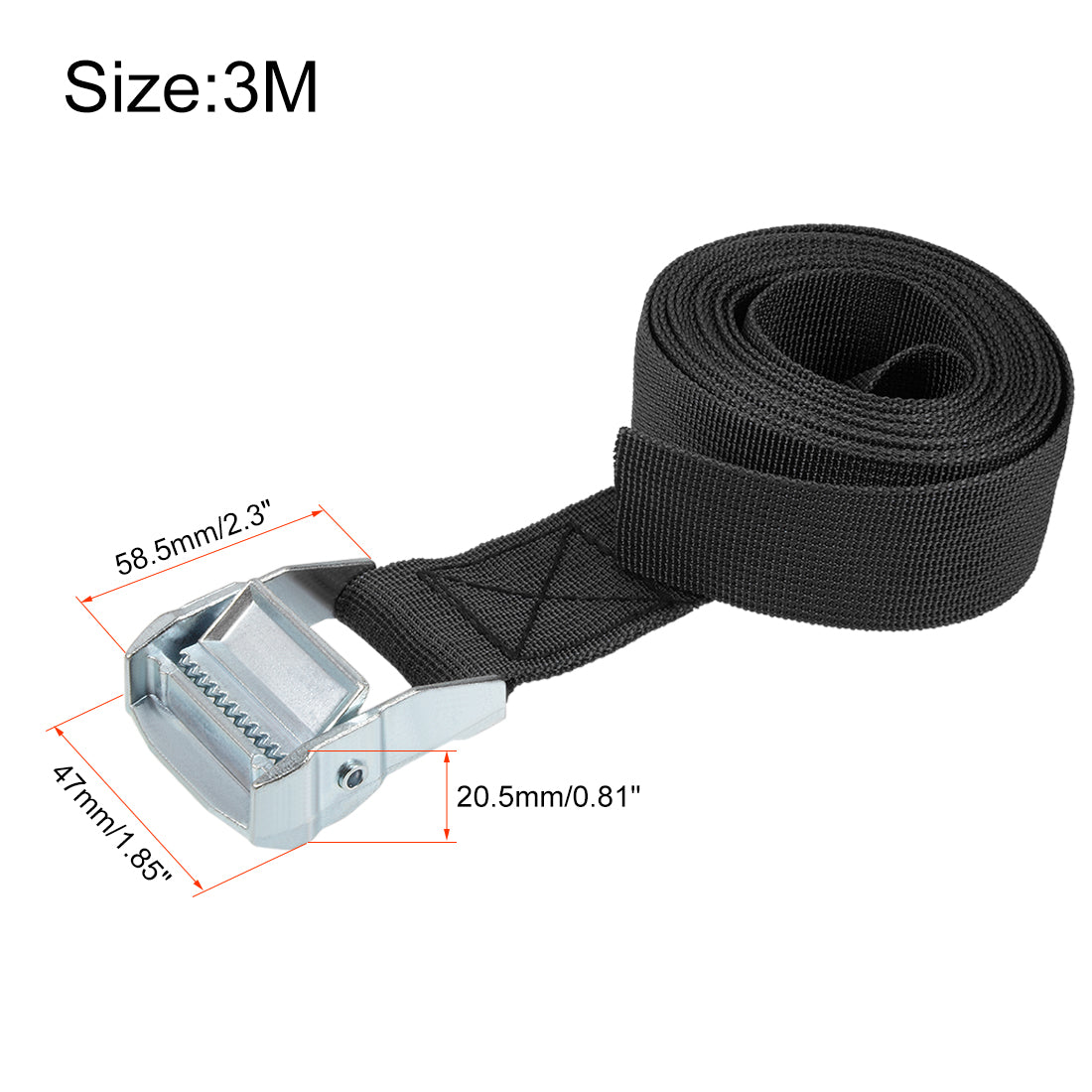 Harfington Mxmm Lashing Strap Cargo Tie Down Kg Work Load, 2Pcs