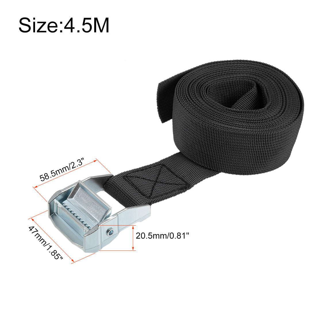 Harfington Lashing Strap Cargo Tie Down with Cam Lock Buckle Kg Work Load Pack of 1