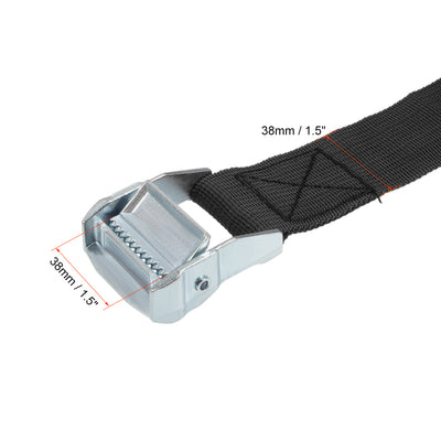 Harfington Cam Buckle Tie Down Lashing Strap Kg Load Cap for Moving Cargo, Pack of 4