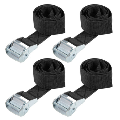Harfington Cam Buckle Tie Down Lashing Strap Kg Load Cap for Moving Cargo, Pack of 4