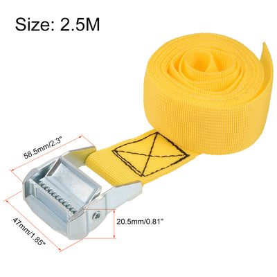 Harfington Cam Buckle Tie Down Lashing Strap Mxmm Load Cap for Moving Cargo, Pack of 2