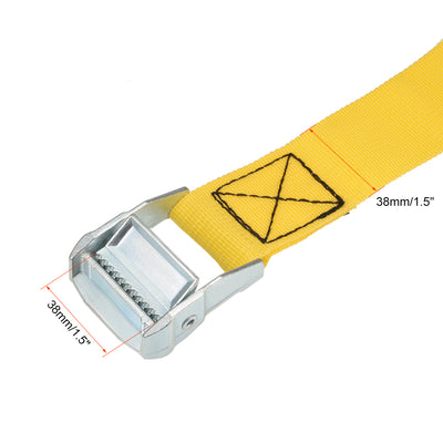 Harfington Cam Buckle Tie Down Lashing Strap Kg Load Cap for Moving Cargo, Pack of 4