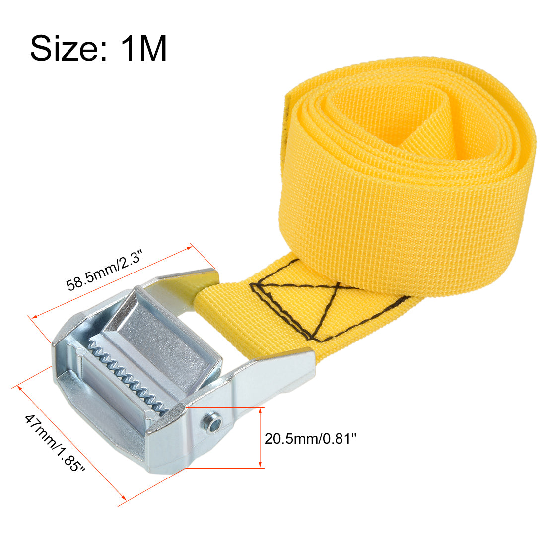 Harfington Cam Buckle Tie Down Lashing Strap Mxmm Load Cap for Moving Cargo, Pack of 2