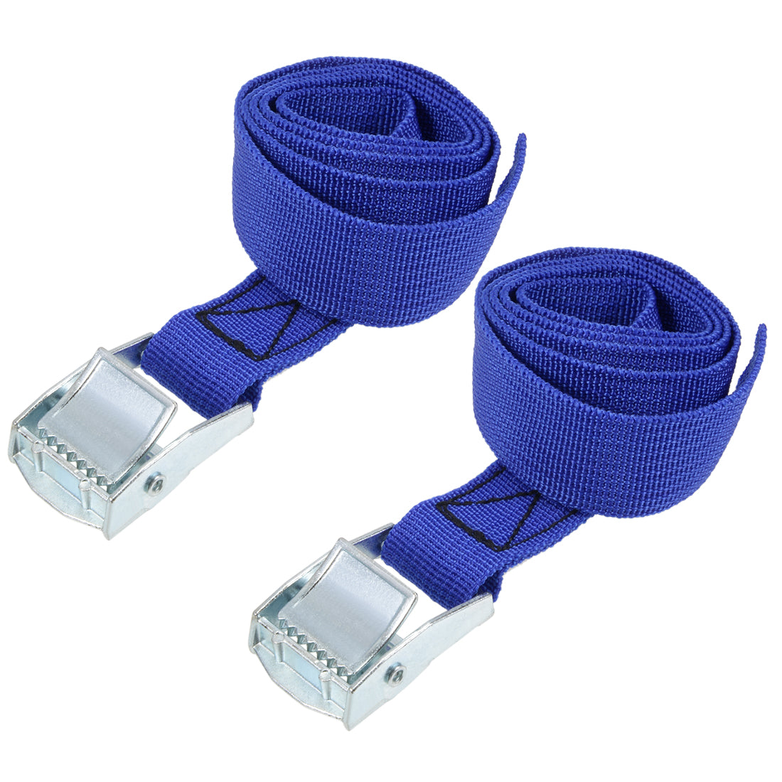 Harfington 0.8M x 25mm Lashing Strap Cargo Tie Down Straps w Cam Lock Buckle 250Kg Work Load, Blue, 2Pcs