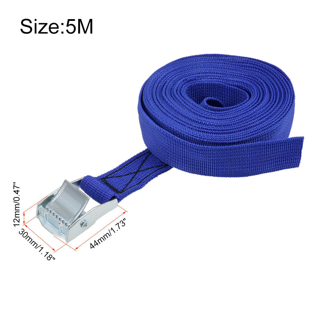 Harfington Cam Buckle Tie Down Lashing Strap Mx mm  Kg Load Cap for Moving Cargo, Pack of 2